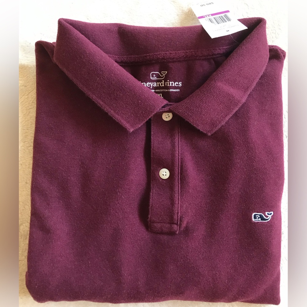 Vineyard Vines Maroon Polo Shirt